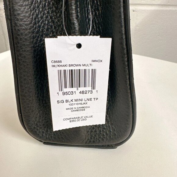 Coach C8688 Mini Lane Top Handle In Blocked Signature Canvas - Picture 6 of 6